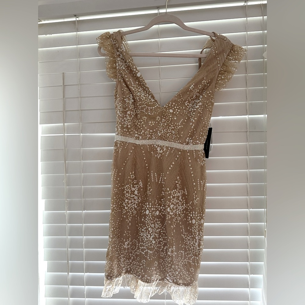 Cute gold sparkly mini dress